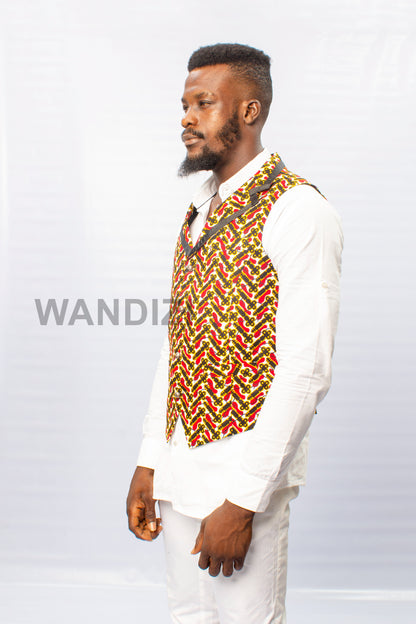 Ankara Waist coat/Vest, Ankara Vest, African Clothing for men, African Wear, African Men Wedding