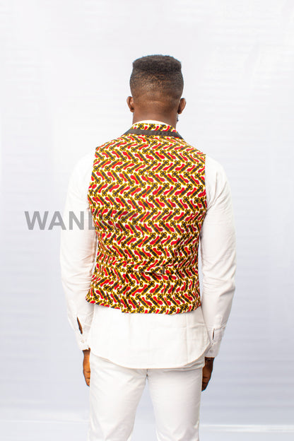 Ankara Waist coat/Vest, Ankara Vest, African Clothing for men, African Wear, African Men Wedding