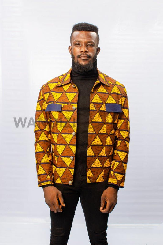 African print ankara light weight jacket, African Wax Ankara Jacket