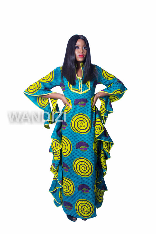 Ankara Butterfly Maxi Dress, African Print Butterfly Dress, Ankara Dress, Ankara Maxi Dress