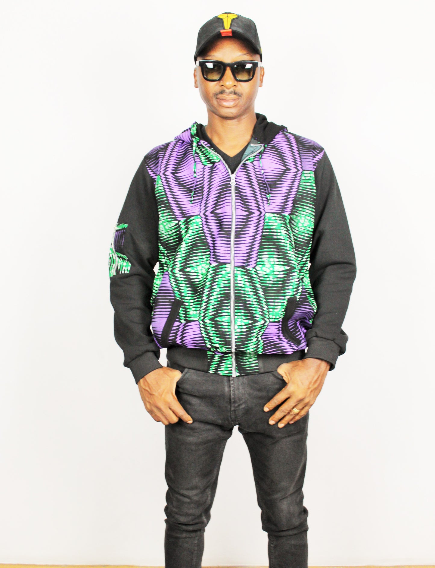 African Print Hoodie Jacket, Bomber Jacket, Ankara Bomber Jacket, Unisex Ankara Hoodie jacket