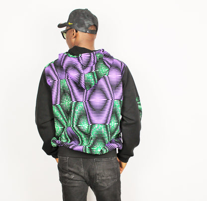 African Print Hoodie Jacket, Bomber Jacket, Ankara Bomber Jacket, Unisex Ankara Hoodie jacket