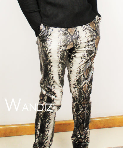 Snake Skin Pants,  Mens Clothing, Mens Pants, Mens wear