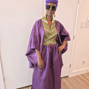 Luxury Beaded Kaftan, Boubou (Royal Orchid)