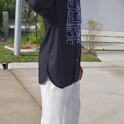 Avant-Garde Long Sleeved Damanze Black And White Cotton Shirt