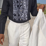 Avant-Garde Long Sleeved Damanze Black And White Cotton Shirt