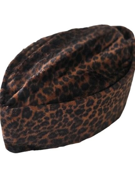 Leopard Print Faux Fur Hat
