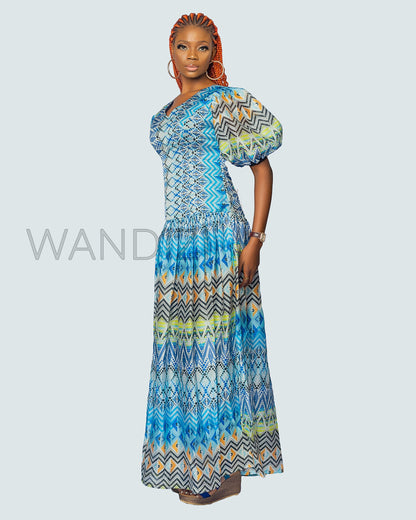 Chiffon Dress, African Print Long Dress, Maxi Dress, African Clothing For Women