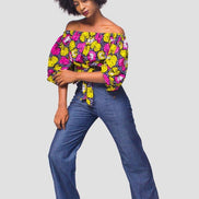 African Print Top, Ankara Top, African Womens Clothing, Womens Clothing, Off the shoulder top