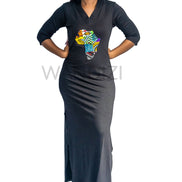 Slinky Tank Dress with the map of Africa, Sexy Tank Dress, Bodycon Dress