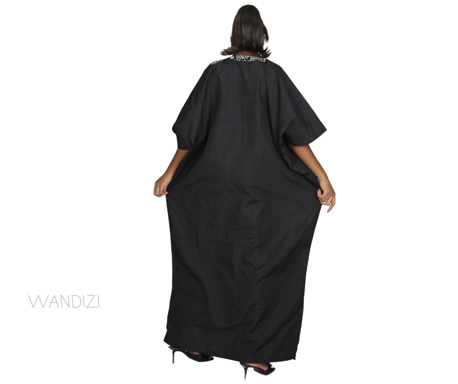 Black Adire Agbada, Agbada for Women, Adire Kaftan, Adire Bubu, African Clothing for Women