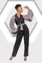 New Chiffon Jumpsuit, Jumpsuit Women, Jumpsuit with Chiffon Sleeves, Leopard Print Jumpsuit,