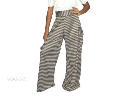 African Print Wide Leg Jersey Pants, African Womens Pants, Womens Clothing, Womens wear