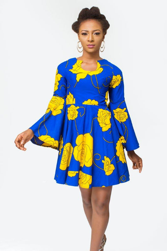 African Print dress, Ankara dress, African Womens Clothing, Fit And Flare dress
