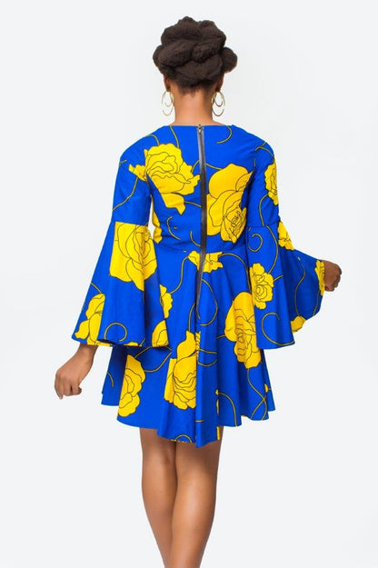 African Print dress, Ankara dress, African Womens Clothing, Fit And Flare dress