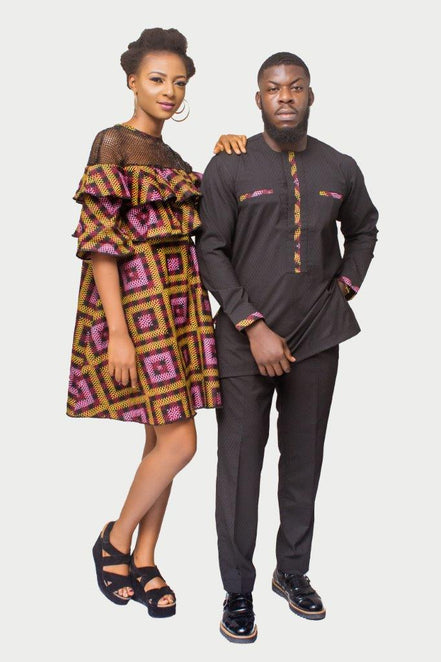 African Print dress, Ankara dress, African Womens Clothing, Flare dress, Net dress