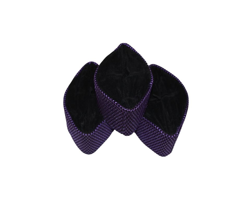 Ado Kufi Hat - Violet Crisscross