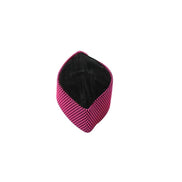 Kufi Hat featuring a vibrant red and black micro-grid crisscross pattern across a structured oval crown and base.