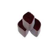 Kufi Hat featuring a burgundy velvet interior and a contrasting ivory white crisscross grid pattern across the exterior.