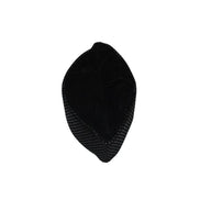 Kufi Hat featuring a black velvet base with a silver metallic crisscross weave pattern and a traditional flat-top crown.