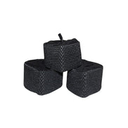 Kufi Hat featuring a black velvet base with a silver metallic crisscross weave pattern and a traditional flat-top crown.