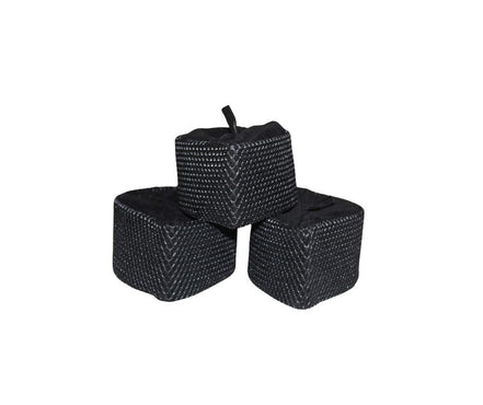 Kufi Hat featuring a black velvet base with a silver metallic crisscross weave pattern and a traditional flat-top crown.