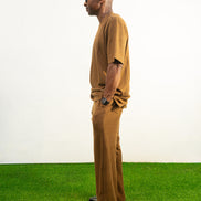 Brown Short Sleeve Shirt with Matching pants