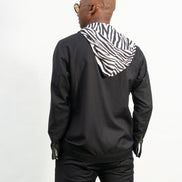 Black Cotton Hoodie Shirt with matching  Flared Pants