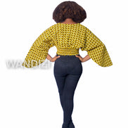 African Print Crop Top, Ankara Wrap Top, African Print Wrap Top