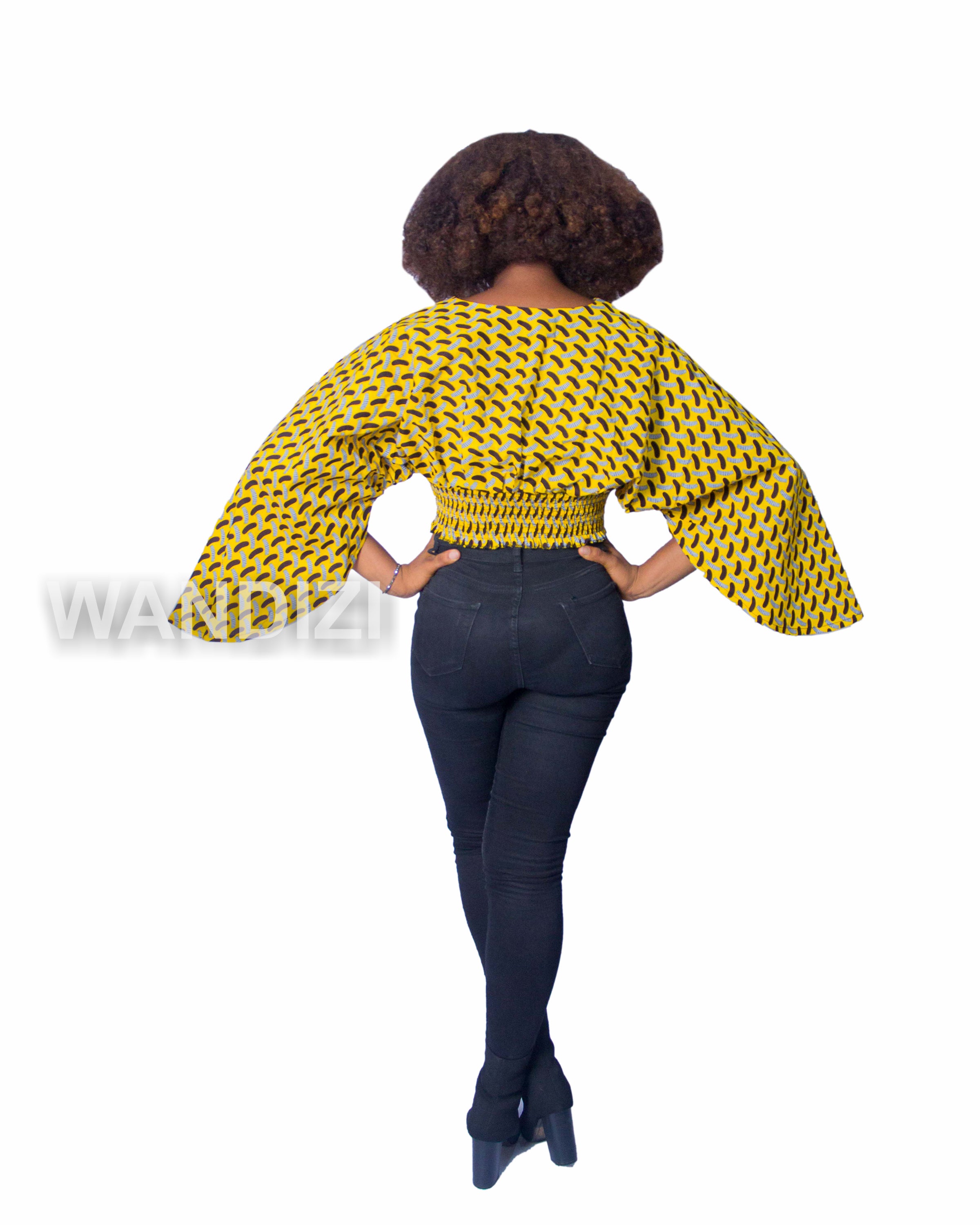 African Print Crop Top, Ankara Wrap Top, African Print Wrap Top