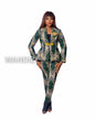 Ankara Jacket with Gold badge and matching slim pants, Ankara Jacket, Ankara pants