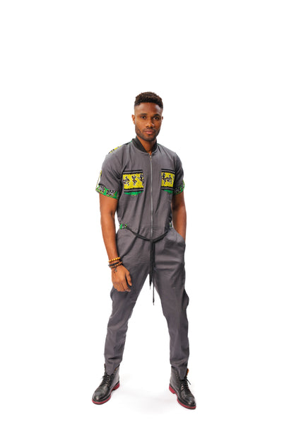Denim/Jean Jumpsuit & Ankara Jumpsuit, African Print Mens Overall, Mens Jumpsuit, Mens Onesie