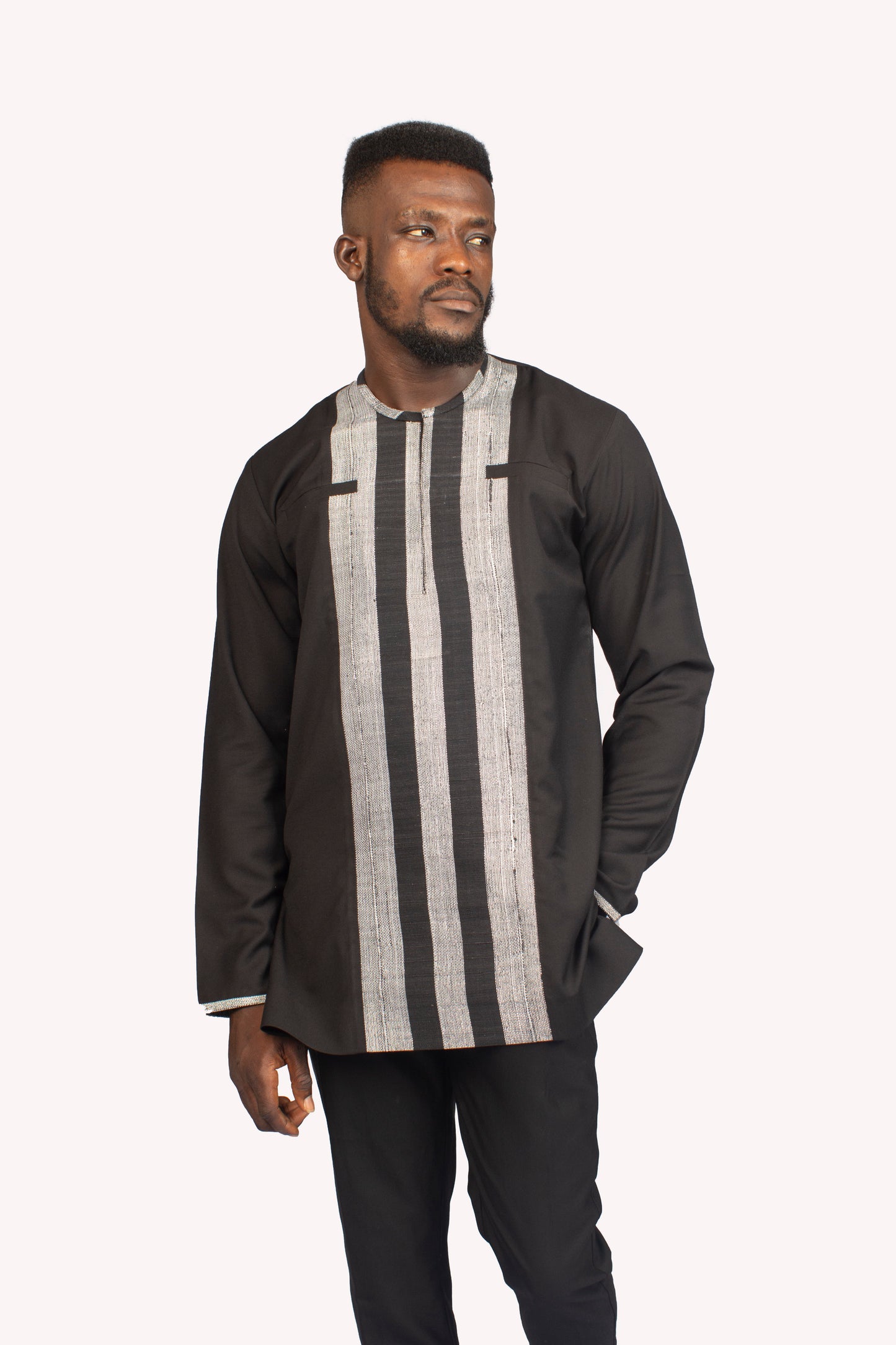 African men's suit in Asoke and wool mix