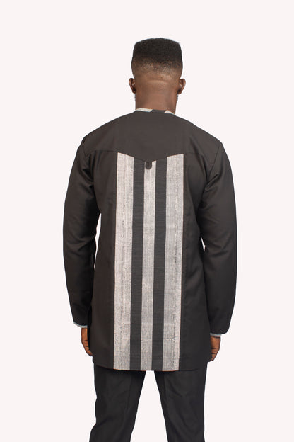 African men's suit in Asoke and wool mix