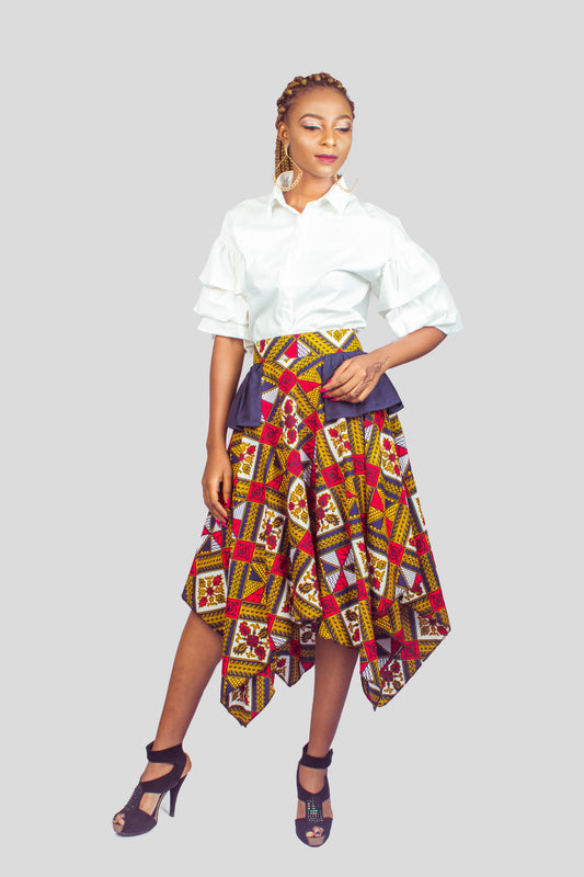 African Print Flared Skirt, Ankara Skirt, Womens Clothing, African Clothing for women