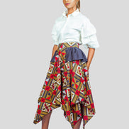 African Print Flared Skirt, Ankara Skirt, Womens Clothing, African Clothing for women