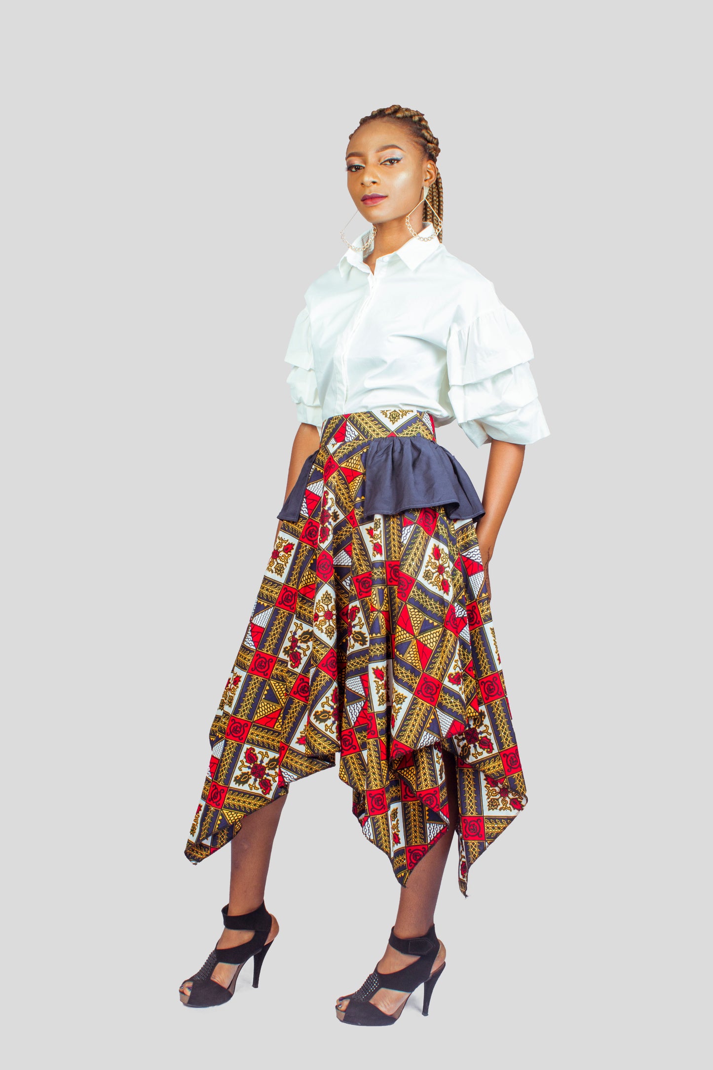 African Print Flared Skirt, Ankara Skirt, Womens Clothing, African Clothing for women