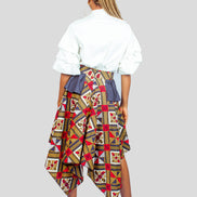 African Print Flared Skirt, Ankara Skirt, Womens Clothing, African Clothing for women