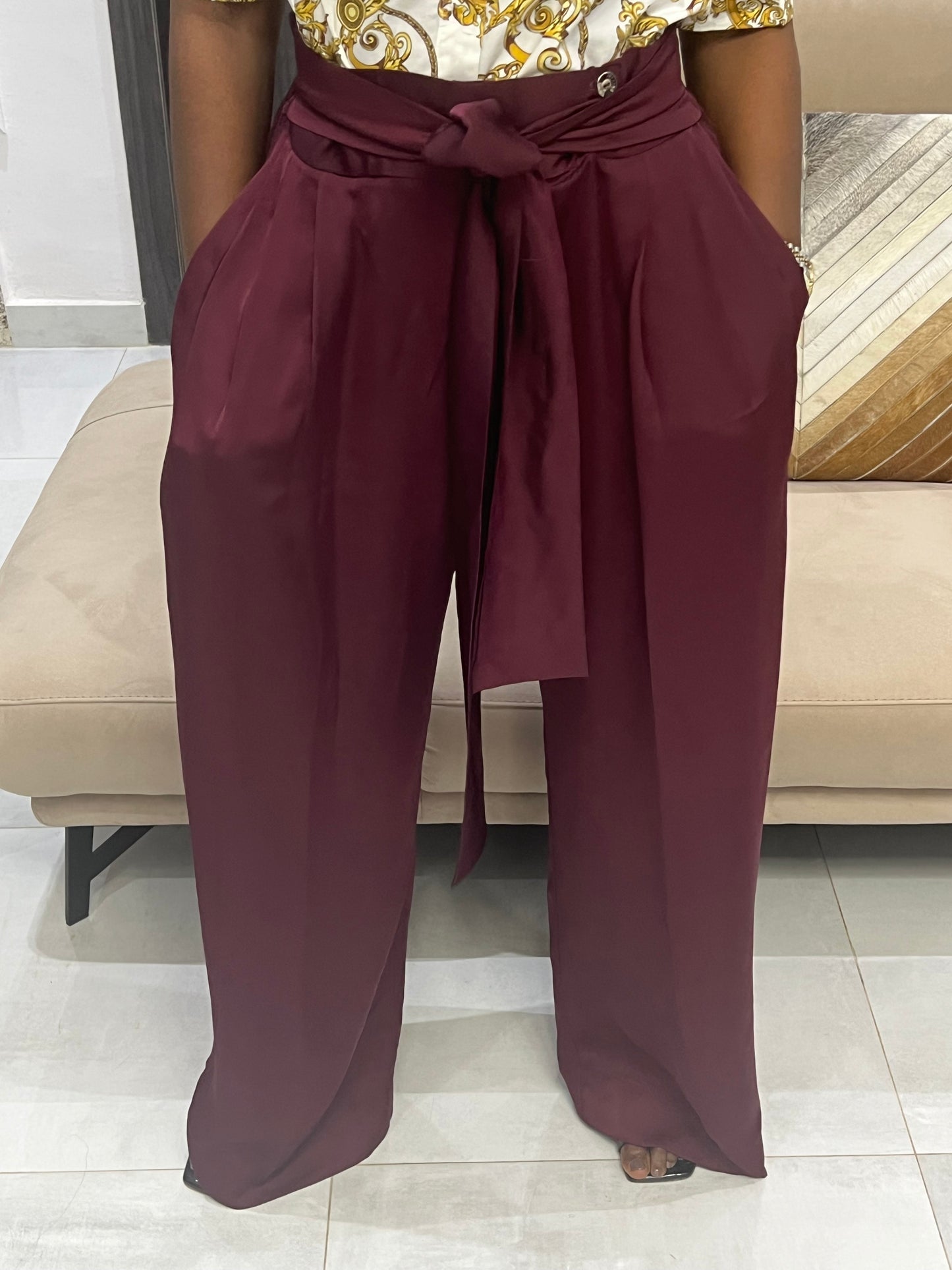 Burgundy Wide Leg Pants, Black Japanese Pants, Wide Leg Pants