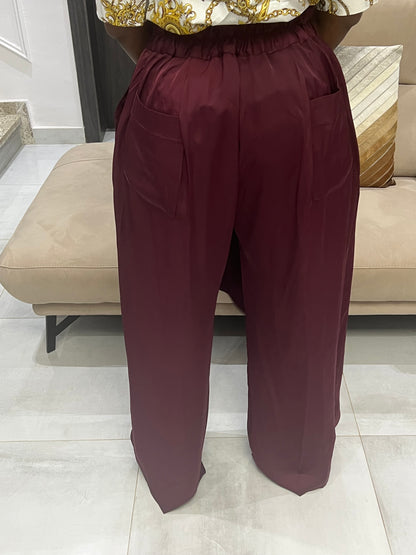 Burgundy Wide Leg Pants, Black Japanese Pants, Wide Leg Pants