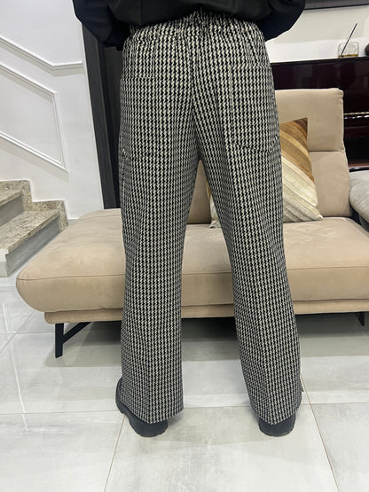 Black and white patterned Pants