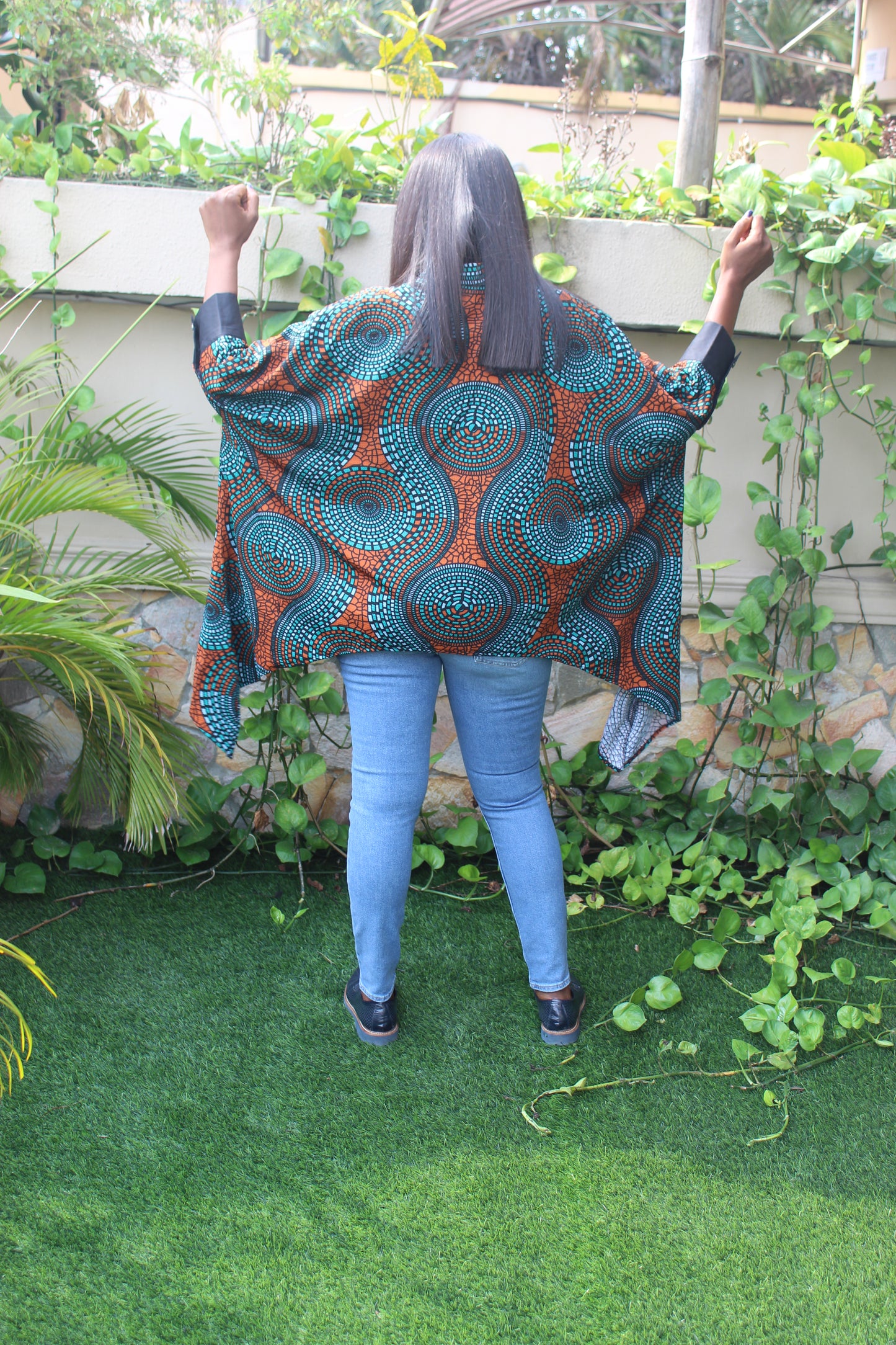 African Print Batwing Top, African inspired print Top, Batwing Blouse