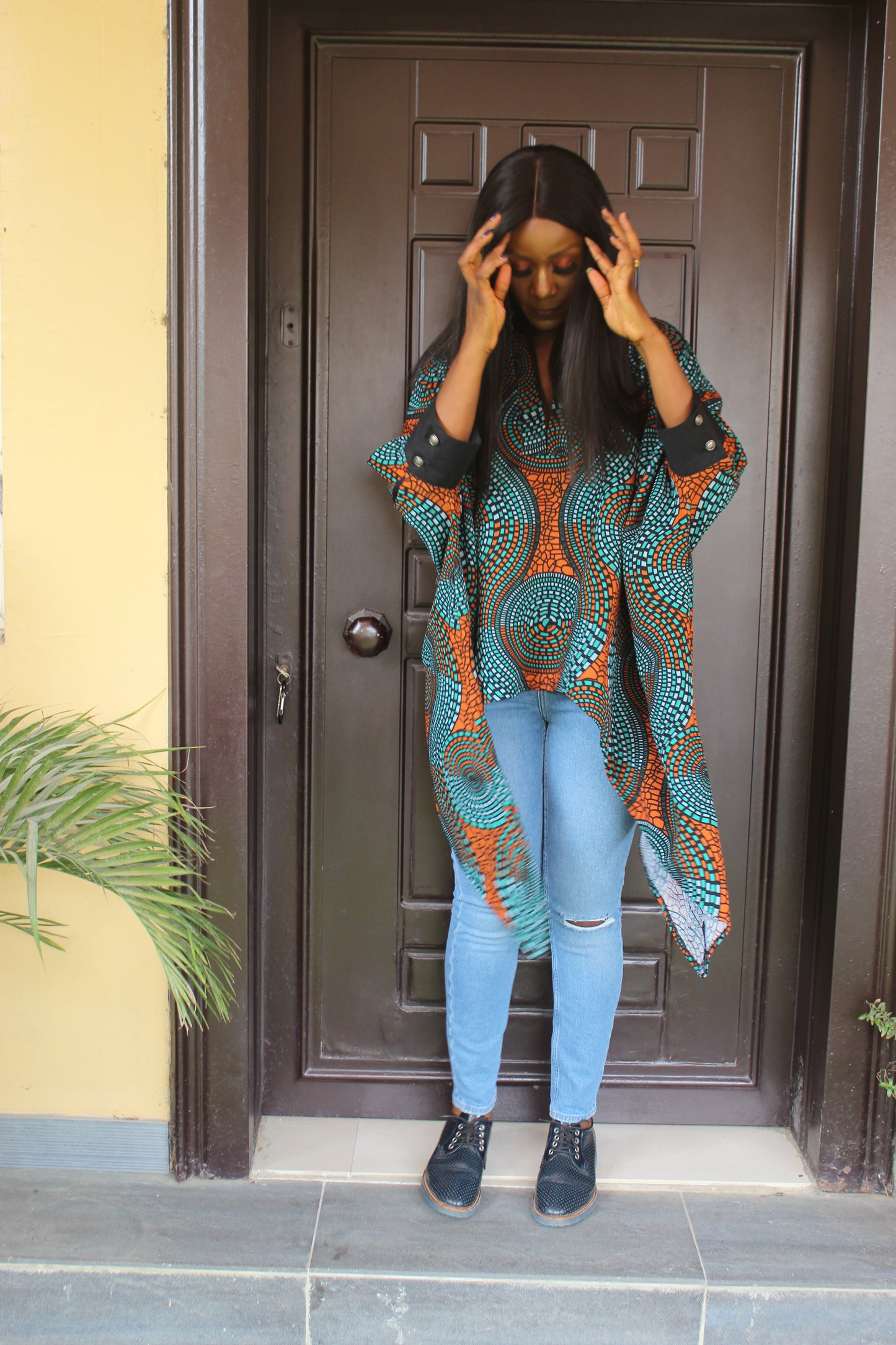 African Print Batwing Top, African inspired print Top, Batwing Blouse