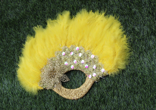 African Feather Hand fan, Brides Hand fan, Wedding Bridal Hand Fan, Traditional Wedding fan