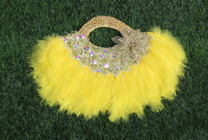 African Feather Hand fan, Brides Hand fan, Wedding Bridal Hand Fan, Traditional Wedding fan
