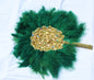 African Feather Hand fan, Brides Hand fan, Wedding Bridal Hand Fan, Traditional Wedding fan