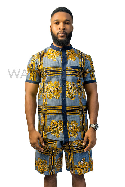 Colorful Ankara Shirt, African Men Clothing, African Mens Wear, Ankara Shirt