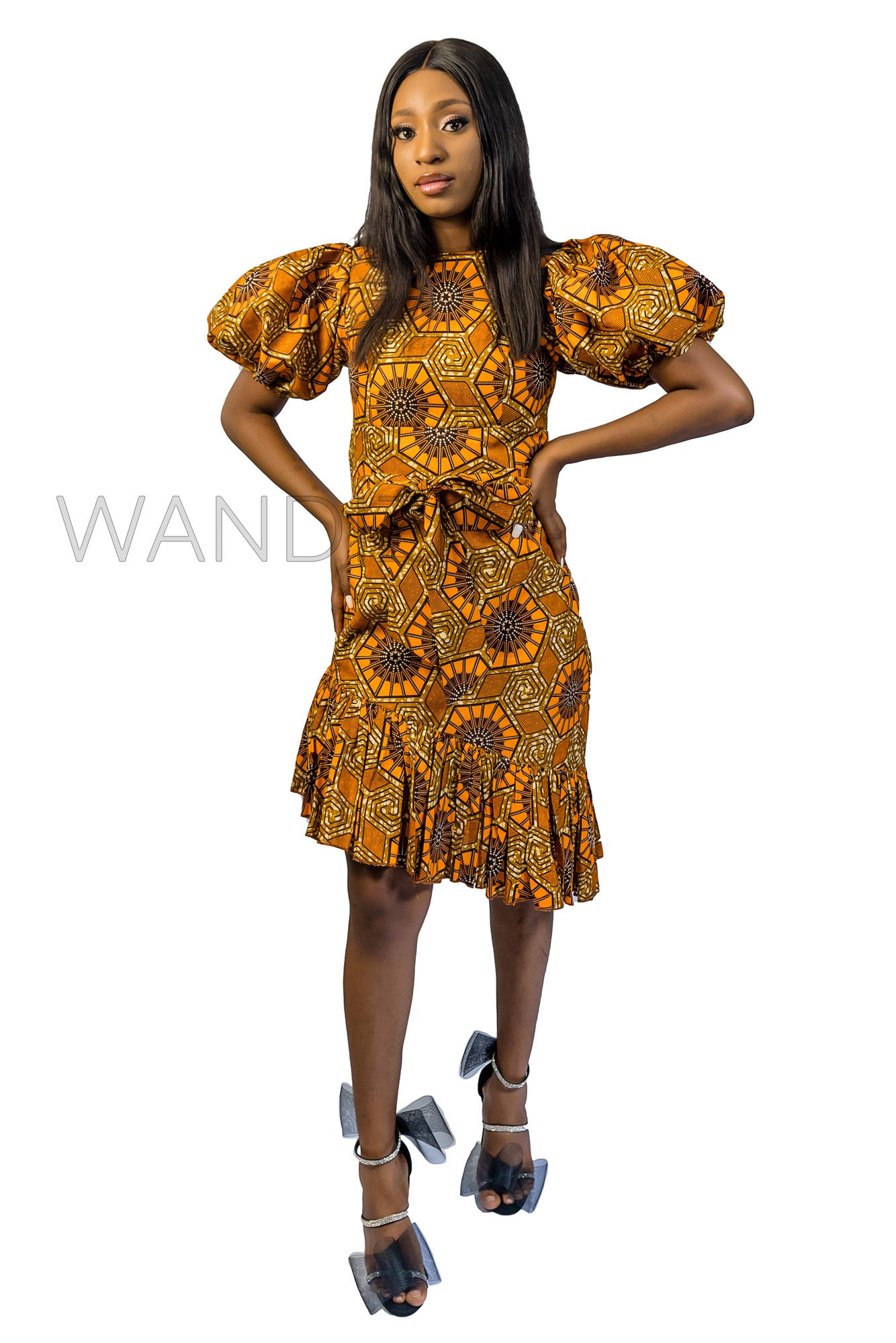 African Print Crop Top & Side Pleated Skirt, Ankara 2piece Skirt Set, African Clothing for Women