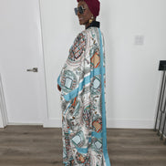 Patterned Kaftan, BouBou (Aquatic Mosaic)