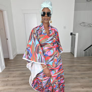 Patterned Kaftan, BouBou (Desert Wildflower)